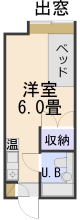 秋田県鹿角市花輪字大川添の食事付集合住宅　パンションピュアパレスの間取り図