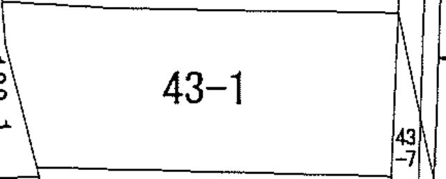秋田県鹿角市花輪字上頭無43-1の売地の敷地図