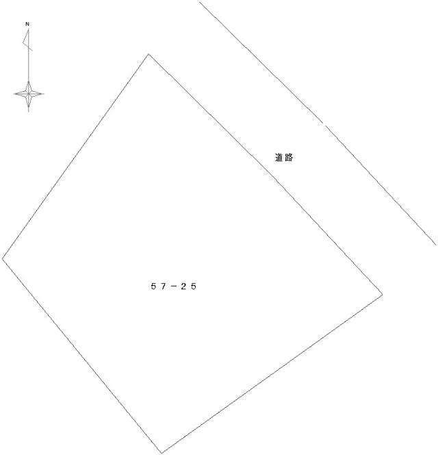 秋田県鹿角市尾去沢字軽井沢57-25の売地の敷地図