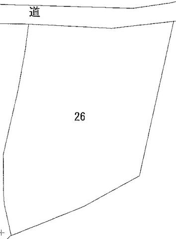 秋田県鹿角市尾去沢字西道口26の売地の敷地図