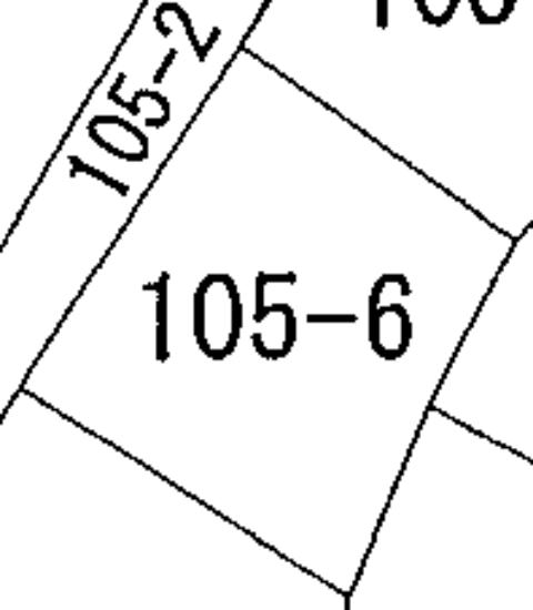 秋田県鹿角市花輪字上頭無105-6の売地の敷地図