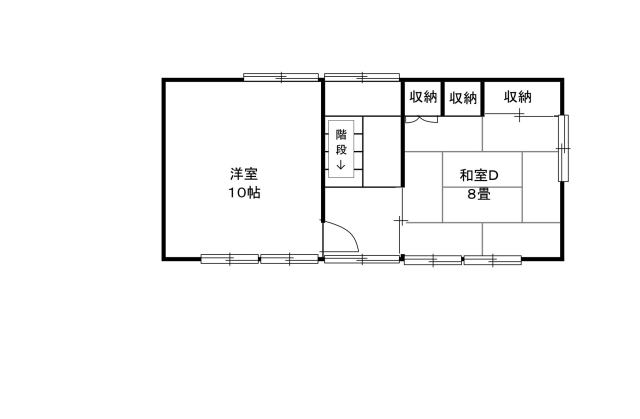 秋田県鹿角市花輪字刈又30-1の中古住宅の2階間取り図