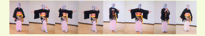写真:「甚句」踊りの踊り方1